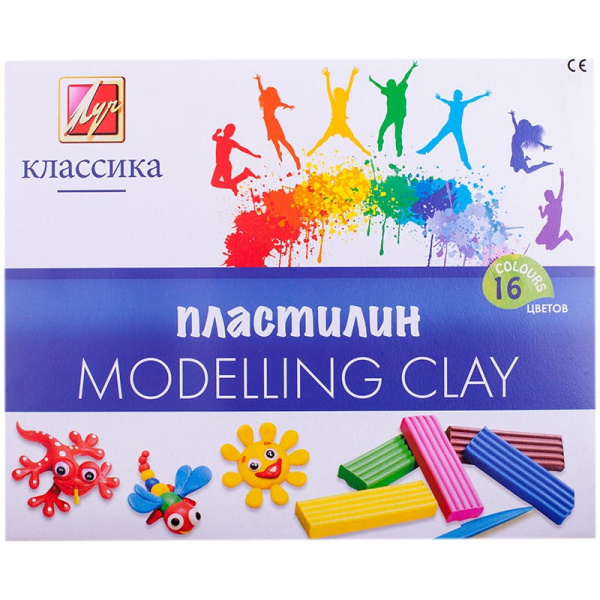 Пластилин 16цв. ЛУЧ "Классика" 320г. cо стеком (20С 1329-08)