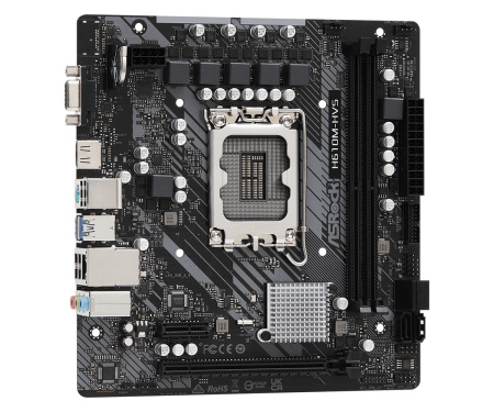 Мат.плата S1700 H610 ASRock H610M-HVS (mATX,2DDR4,PCIE,VGA,HDMI,PC3200)