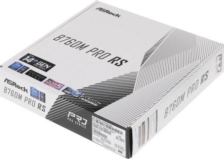 Материнская плата Asrock B760M PRO RS Soc-1700 Intel B760 4xDDR5 mATX AC`97 8ch(7.1) 2.5Gg RAID+HDMI+DP