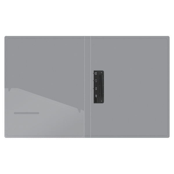 Папка с 2мя прижимами BERLINGO "Metallic" 17мм. 1000мкр, серая (FSc_A4396)