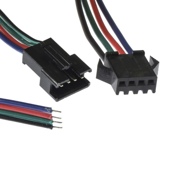 Разъем SM connector 4pin, штекер+гнездо, с кабелем, 150мм