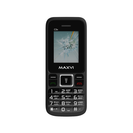 Сотовый Maxvi C3n Black 2sim/1.77"/160*128/microSD/Bt/800мАч/моноблок