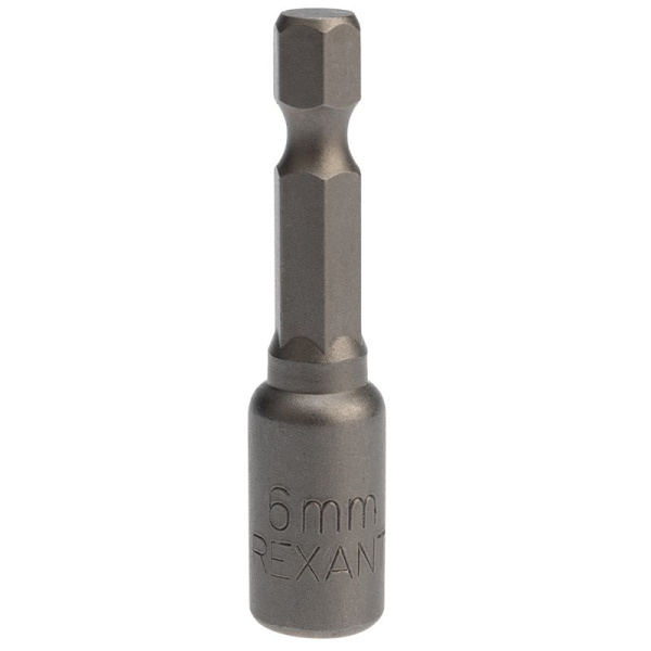 Ключ-насадка  6мм l=48мм магнитная (под патрон 1/4" Hex) Rexant