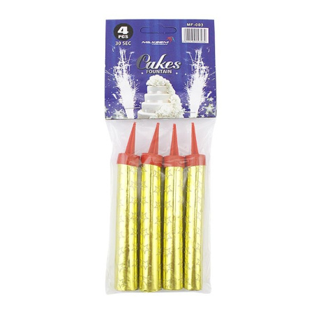 Свеча "Фонтан. 30 сек" MF-003, 10см, 4шт (5902539153484)