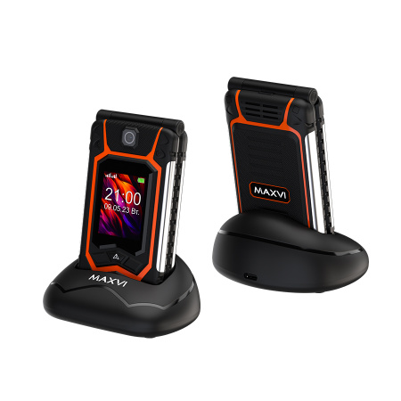 Сотовый Maxvi E10ds Orange 2sim/2.8"/240*320/microSD/1.3МП/Bt/2000мАч/раскладушка