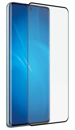 Защитное стекло для Xiaomi 12/12X с цветной рамкой (fullscreen+fullglue) (DF xiColor-95) (black)