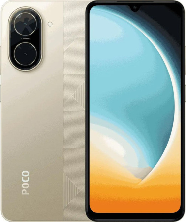 Смартфон POCO C71 4Гб 128Гб Gold 6.88",IPS,1640*720, 8*1.8ГГц, 32+0.08МП, 8Мп, 4G, 5200мАч, And 15