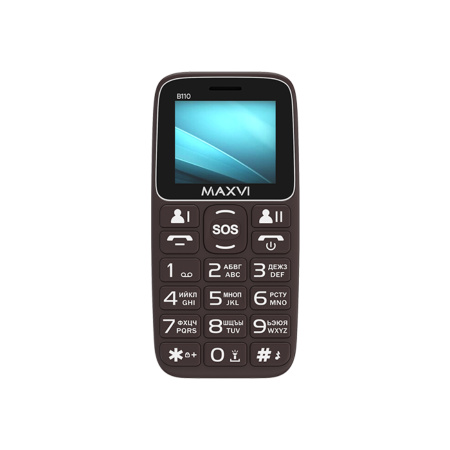 Сотовый Maxvi B110 Brown 2sim/1.77"/160*128/microSD/Bt/1000мАч/моноблок