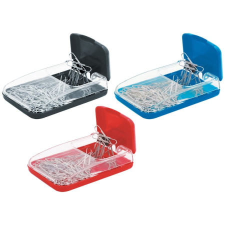 Скрепочница BERLINGO магнитная с крышкой без скрепок, ассорти (DBd_00029)