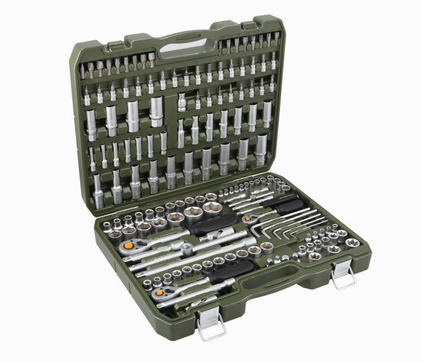 Набор головок и принадлежностей 1/4" 3/8" 1/2", 151 предмет, Дело техники 620851