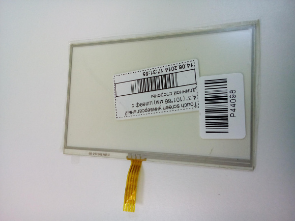 Тачскрин ( Touch screen ) резистивный 4.3" 101*66 мм шлейф с длинной стороны