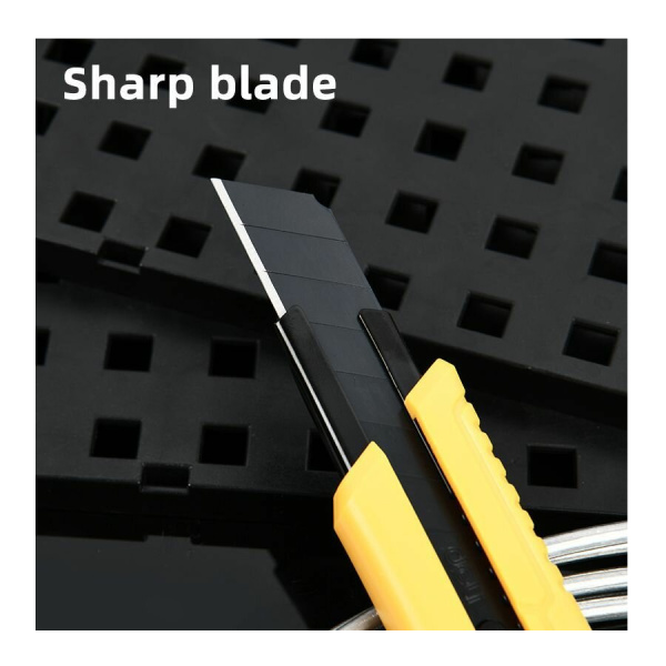 Нож с сегментированным лезвием 18 мм, прорезиненный корпус Deli DL018