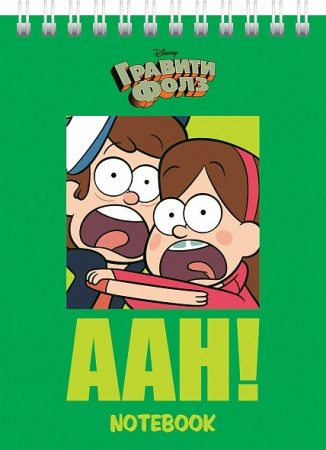 Блокнот Hatber А6 40л. "Гравити Фолз" гребень, 40Б6В1гр