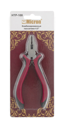 Комбинированные пассатижи "Micron" 4.5" HTP-100 металл в блистере