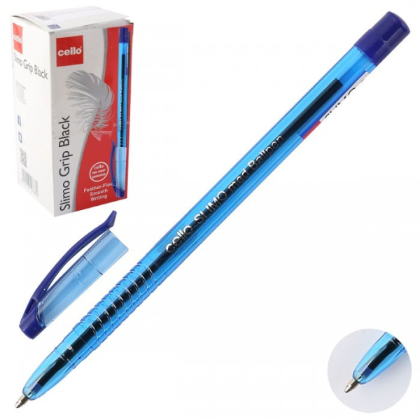 Ручка шариковая Cello "Slimo" синяя, 1,0мм, 1665