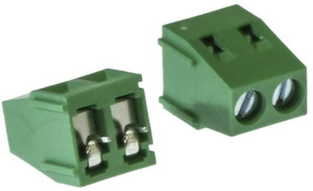 Клеммник винтовой  5мм, 2конт, 15а, 300в, прямой, DG128-5.0-02P-14-00А(Н)