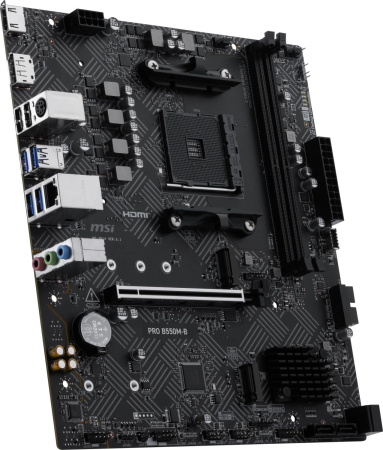 Материнская плата MSI PRO B550M-B Soc-AM4 AMD B550 2xDDR4 mATX AC`97 8ch(7.1) GbLAN RAID+HDMI+DP