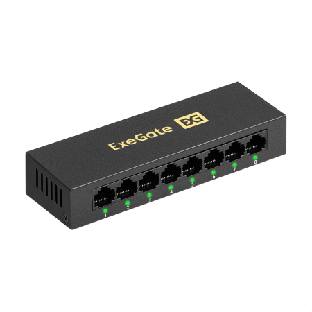 Коммутатор ExeGate EDES-1008D 8-port 10\100_Mbps металлический корпус