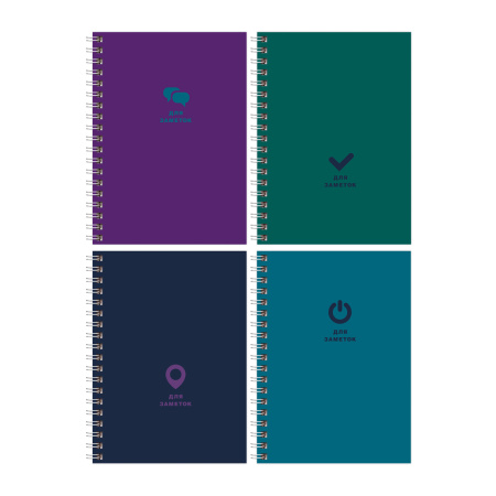 Записная книжка А6 80л. "Monocolor. Dark" гребень BG ЗКТ6гр80_лг 12096