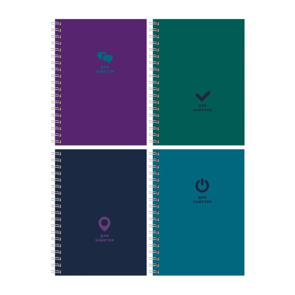 Записная книжка А6 80л. "Monocolor. Dark" гребень BG ЗКТ6гр80_лг 12096