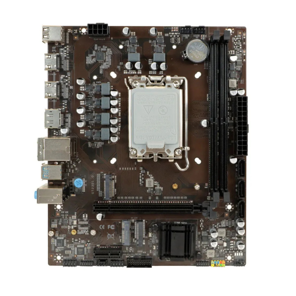 Мат.плата S1700 H610 BaseTech H610M-K (mATX,2DDR4,2M.2,PCI-E16,PCI-E,3SATA3,2HDMI,DP,PC3200,M.2 для WiFi)(BT-H610M-K)