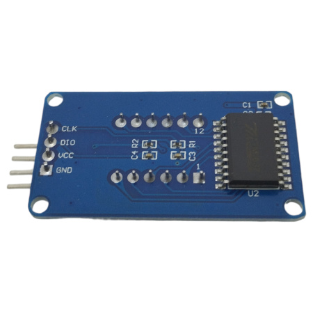 Модуль цифрового индикатора 0.36", 7сегментный, 4разряда, 00:00, TM1637, I2C, красный
