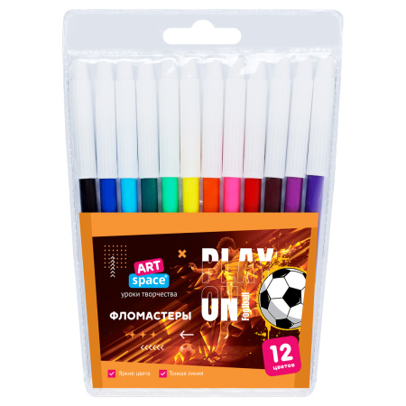 Фломастеры 12цв. ArtSpace "Футбол" (WP_92102)