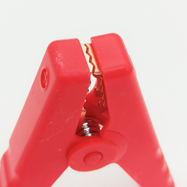 Зажим крокодил  98мм, 100а, 2 штуки красный+черный