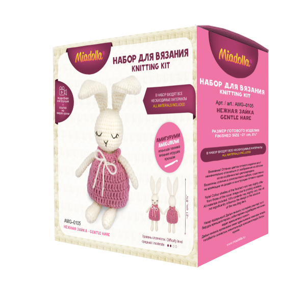 Набор для вязания "Miadolla" AMG-0105 Нежная зайка