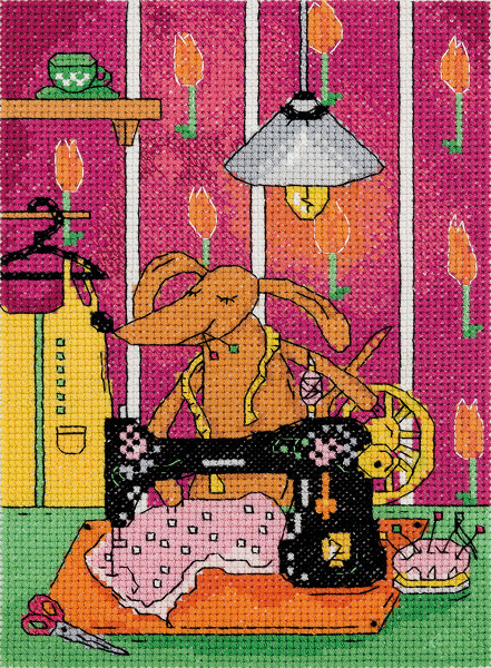 Набор для вышивания "Klart" 8-227 "Такса-модельер" 13 х 18 см