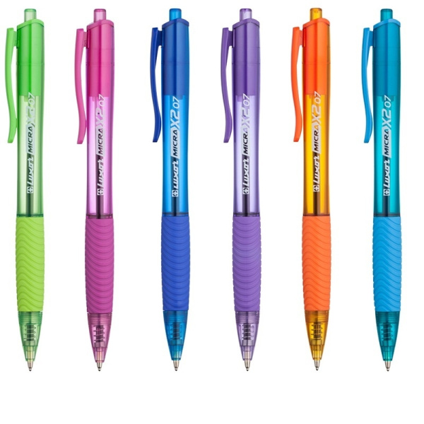 Ручка шариковая LUXOR "Micra X II" синяя 0.7мм, автоматическая (1840/12 Bx)