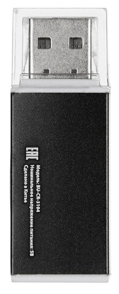 Картридер внешний Buro BU-CR-3104 черный USB2.0 CF/SD/microSD/MS/MMC