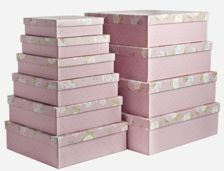 Коробка подарочная квадратная "Гортензия" 23*23*7см (НК-10-851/НК-7)