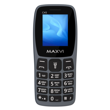Сотовый Maxvi C45 Grey 2sim/1.77"/160*128/microSD/Bt/800мАч/моноблок