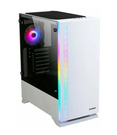 Корпус ATX Б_БП Zalman S5 (USB3.0, Audio,RGB подсветка,Window,белый)