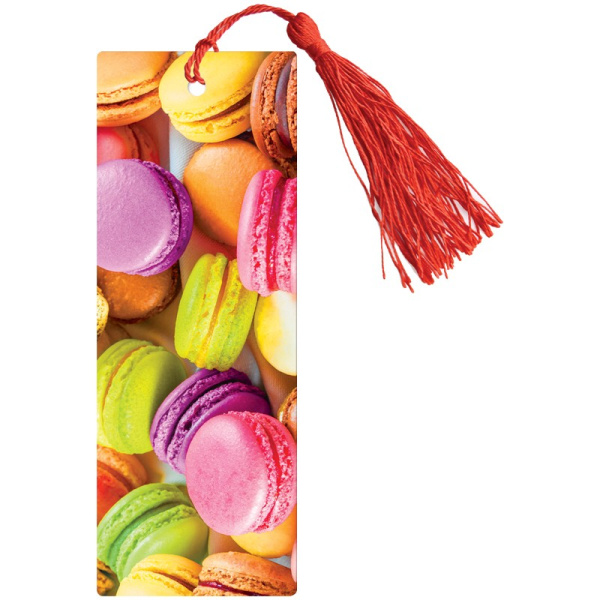 Закладка для книг 3D с линейкой, 150*55мм, ArtSpace "Макаруны" 3D_20173