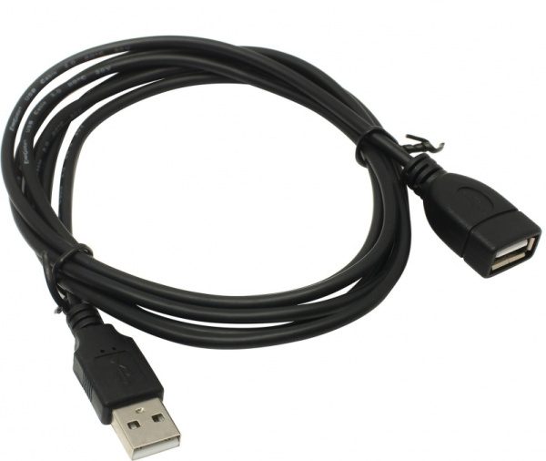 Кабель удлинительный USB2.0 Am-Af  1.8м ExeGate (EX-CC-USB2-AMAF-1.8), черный