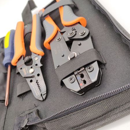 Кримпер Iwiss HS-30J, с набором матриц 5 штук +стриппер FSA-0626 в сумке