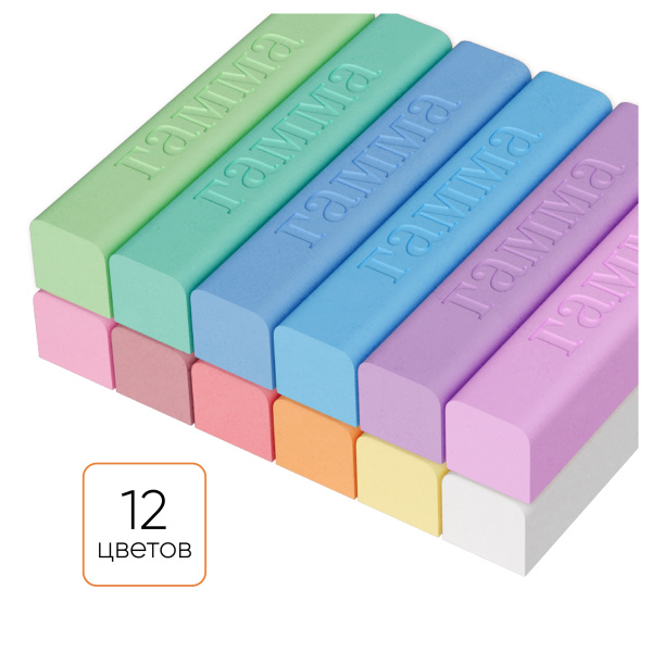 Нaбор цветного мела 24цв. Гамма "Мультики" для асфальта (9022324)