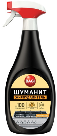 Средство для чистки плит, духовок, грилей BAGI ШУМАНИТ, 400мл,  ш/к 08559