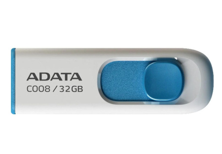 Флеш-накопитель USB2.0 32Gb A-data (C008-32G-RWE) бело-синий