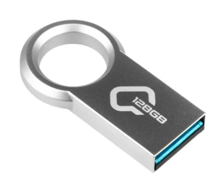 Флеш-накопитель USB3.0 128Gb QUMO Ring (QM128GUD3-Ring) Металлик
