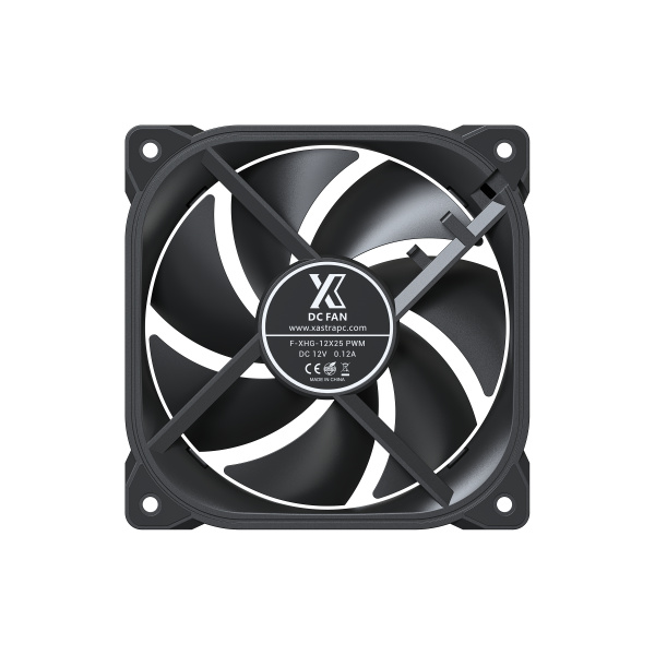 Кулер в корпус 120х120х25 XASTRA FG120B ARGB Black (500-1500prm/4pin/PWM/3-pin 5V ARGB/гидродинамический/ARGB/53.7 CFM/24.7дБ/) box