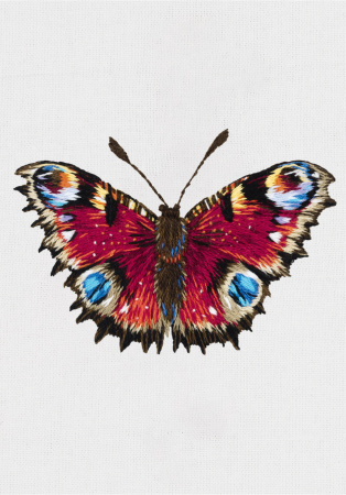 Набор для вышивания "PANNA" "Живая картина" JK-2198 "Бабочка Павлиний глаз" 7.5 х 5 см