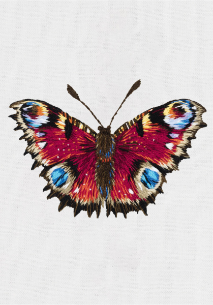 Набор для вышивания "PANNA" "Живая картина" JK-2198 "Бабочка Павлиний глаз" 7.5 х 5 см