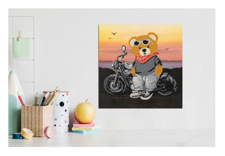 Алмазная мозаика "Мотоциклист" ФРЕЯ ALPB-273