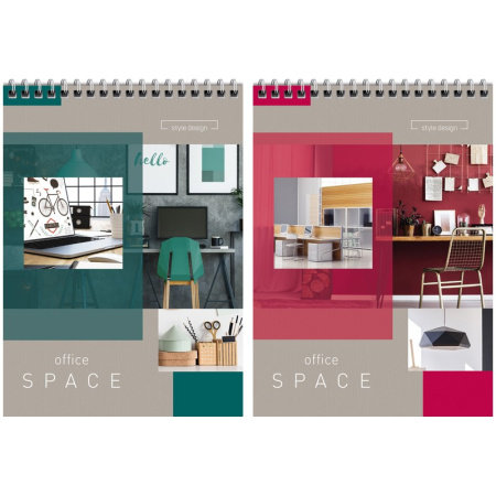 Блокнот ArtSpace А5 60л. "Офис. Office space" на гребне твердая подложка (Б5к60гр_28937)