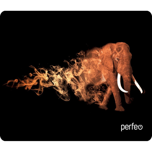 Коврик для мыши Perfeo "Flames", "Слон", (240*320*3 мм), ткань+резиновое основание