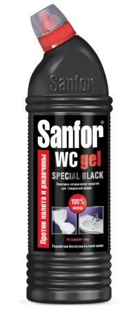 Средство чистящее SANFOR для туалета  "Special Black", гель, 750мл