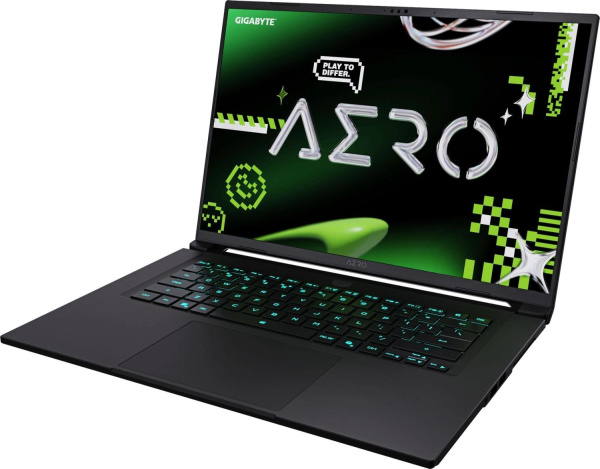 Ноутбук Gigabyte Aero X16 1VH Ryzen AI 7 350 16Gb SSD512Gb NVIDIA GeForce RTX 5060 8Gb 16" IPS QHD+ (2560x1600) без ОС black WiFi BT Cam (1VH93KZC93AD)